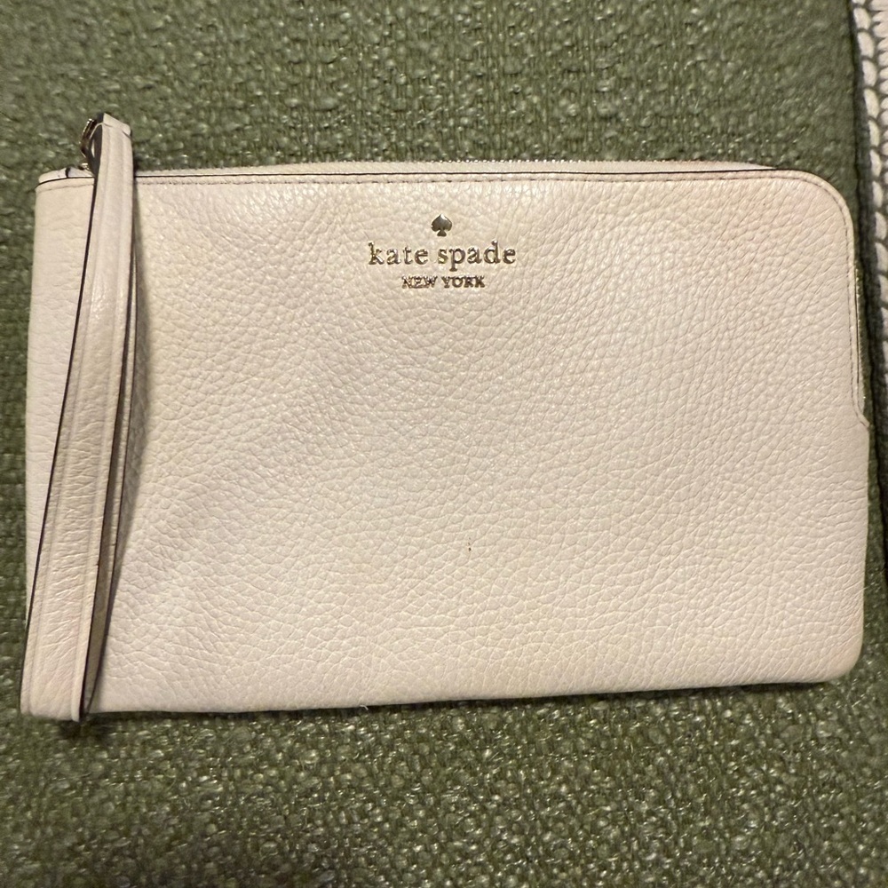 Kate Spade Ivory Textured Clutch